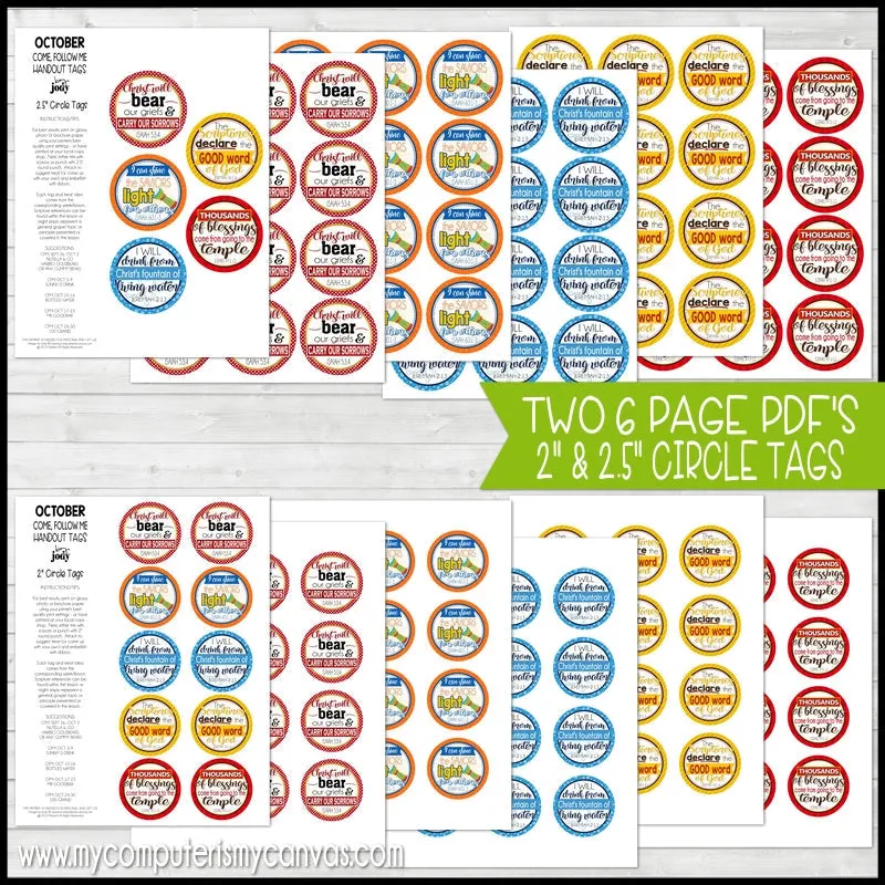 2022 CFM Old Testament Weekly Handout Tags {OCTOBER} PRINTABLE