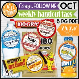 2022 CFM Old Testament Weekly Handout Tags {OCTOBER} PRINTABLE