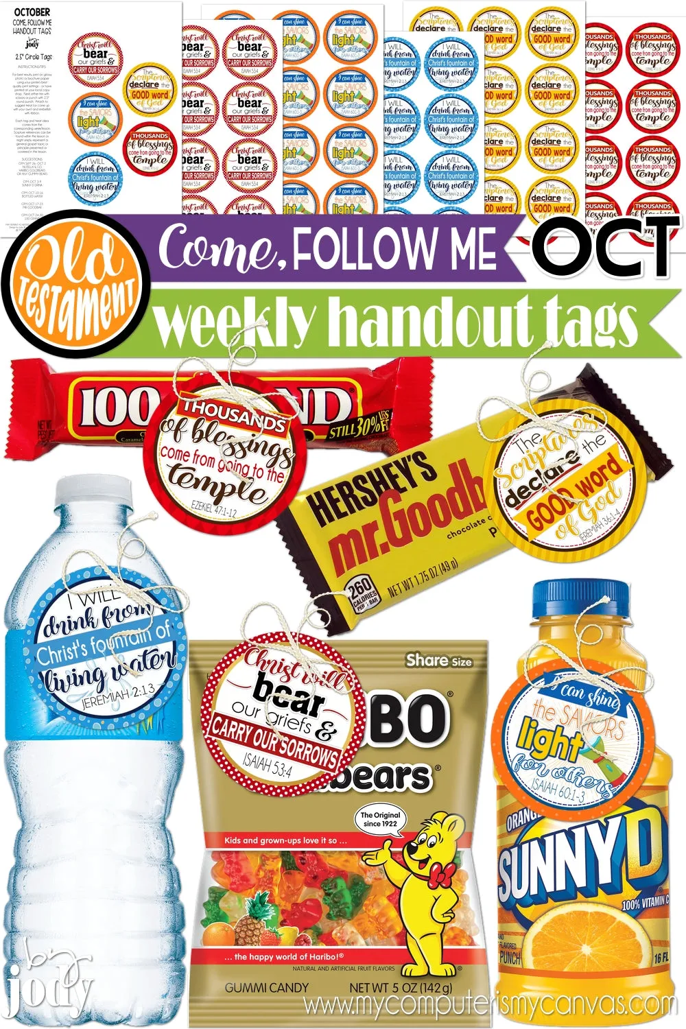2022 CFM Old Testament Weekly Handout Tags {OCTOBER} PRINTABLE