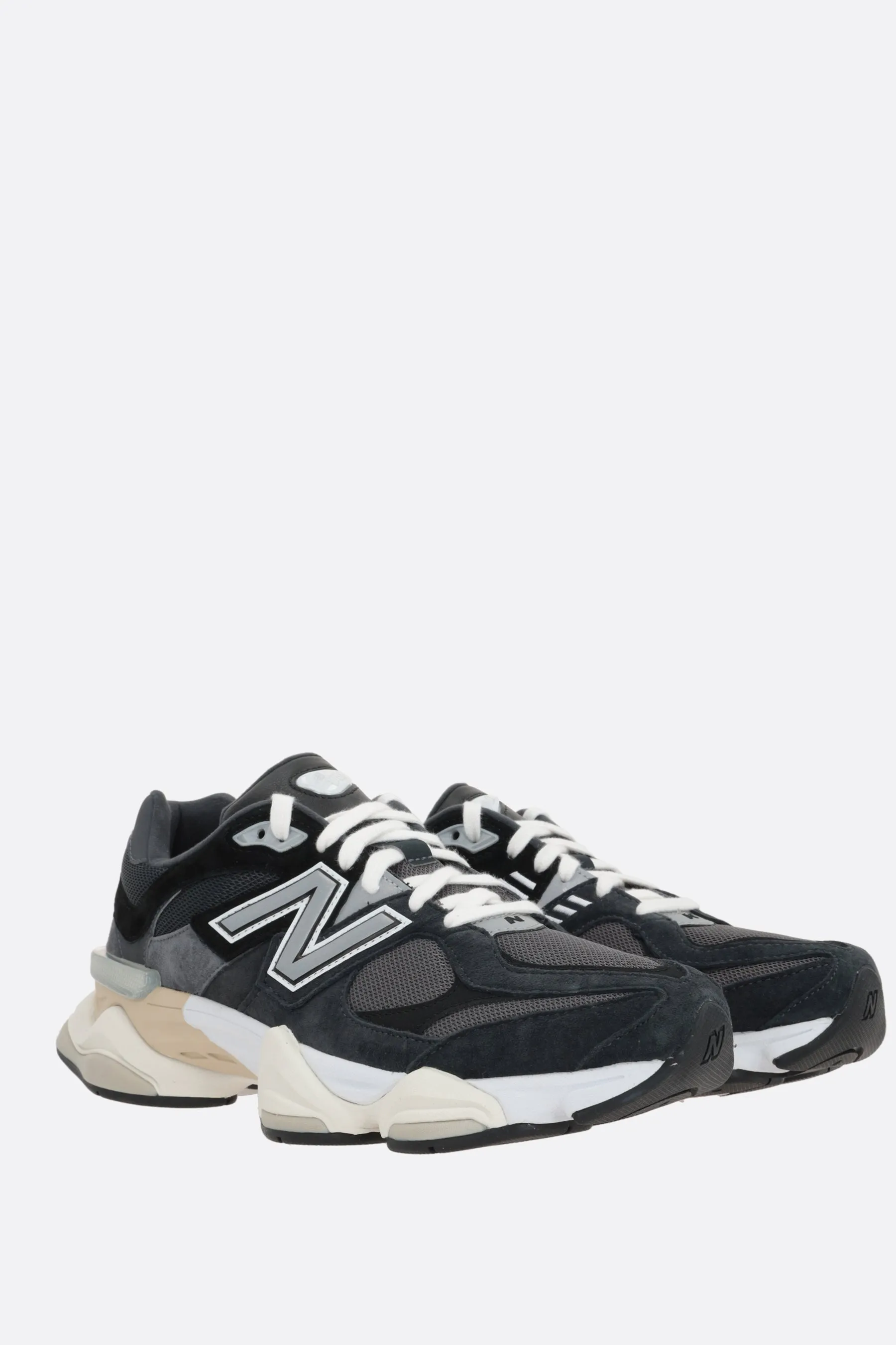 9060 suede and mesh sneakers