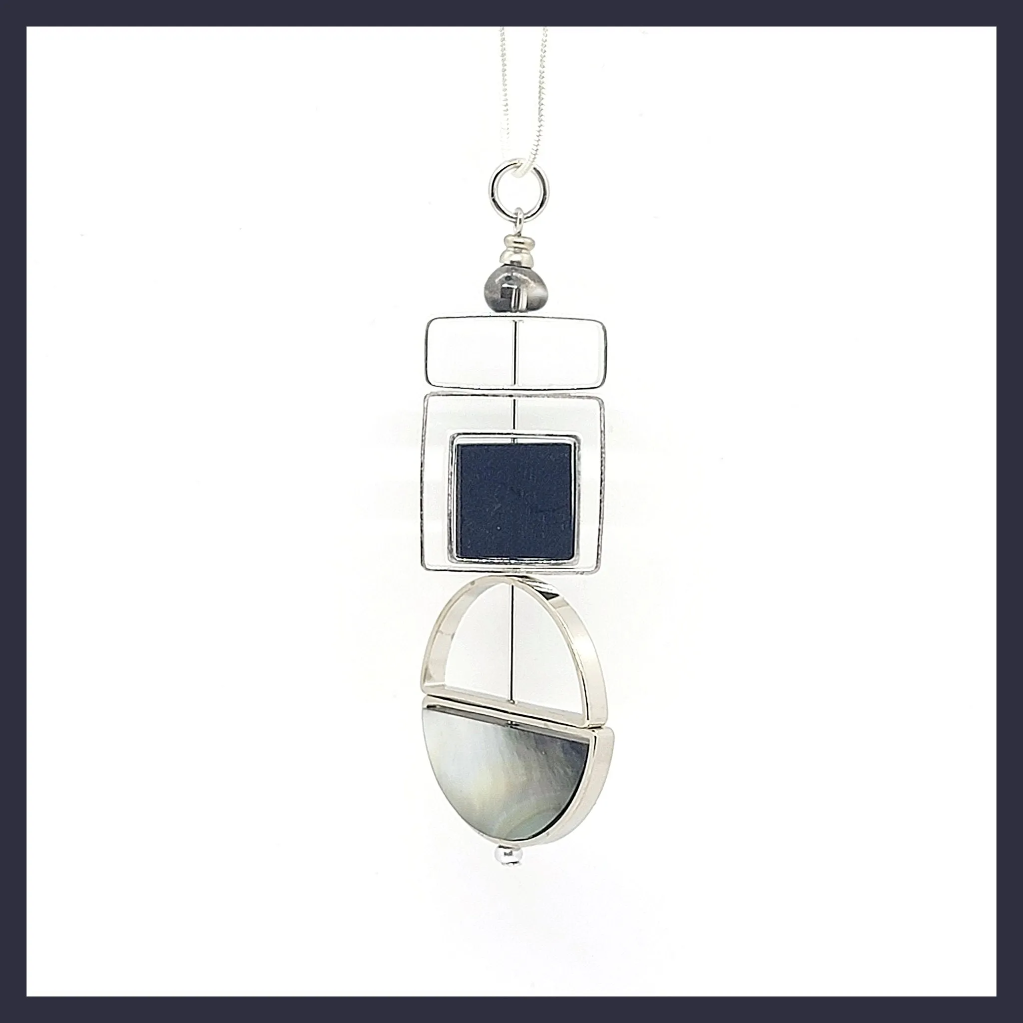 Abalone "Lunar" Geo Pull Necklace