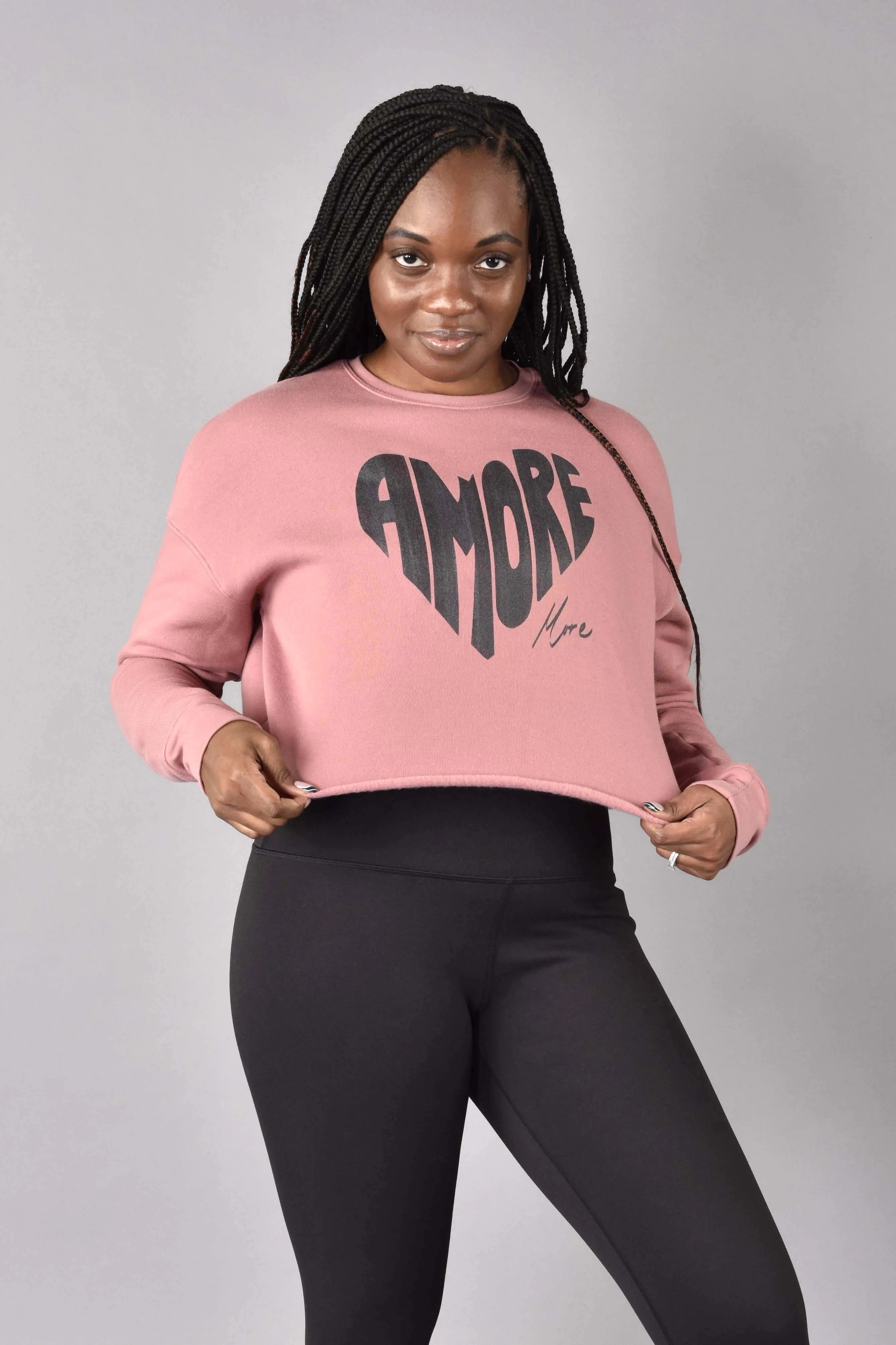 Amore More Crop Sweatshirt
