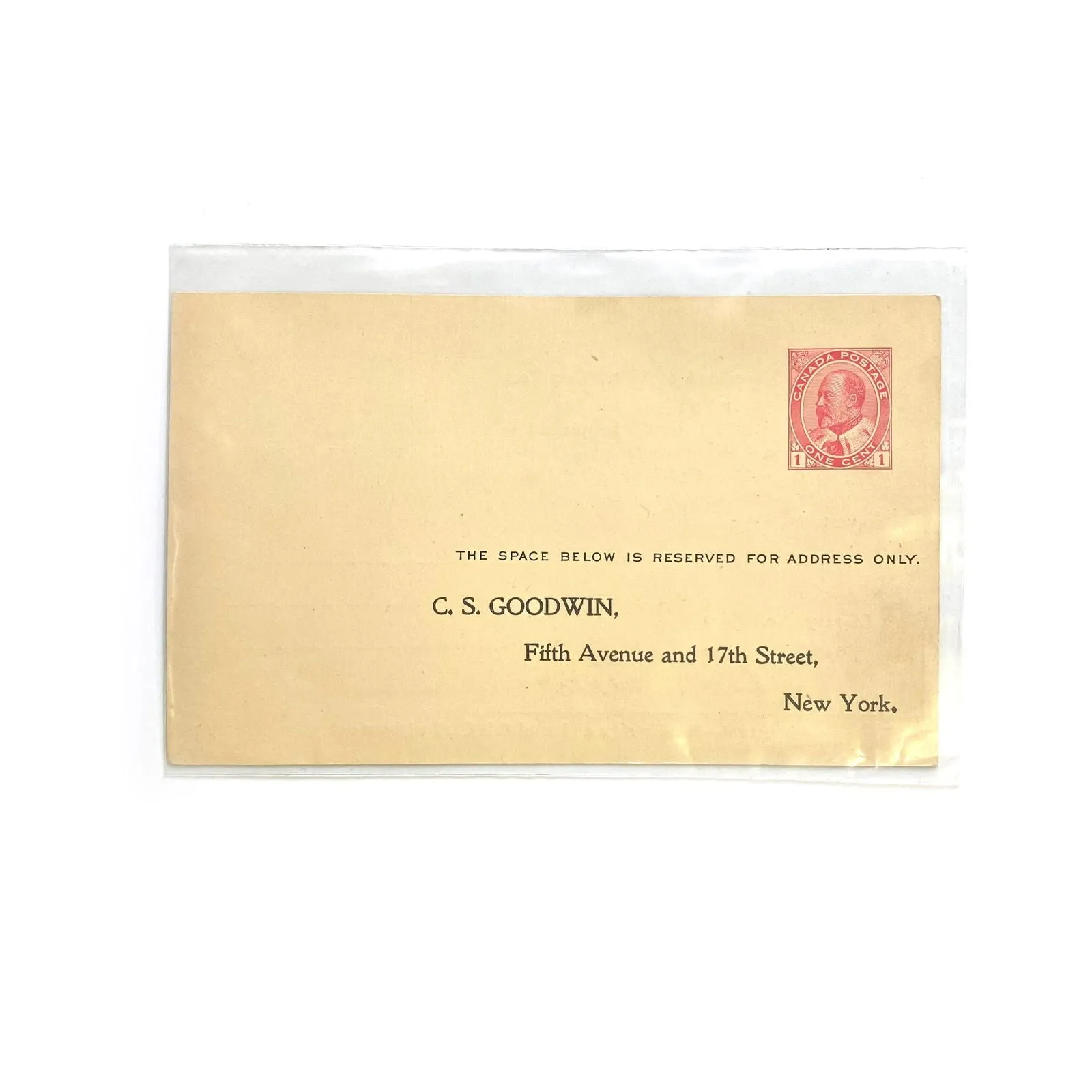 Antique Postal Card - C.S. Goodwin Complimentary Offer - One Cent