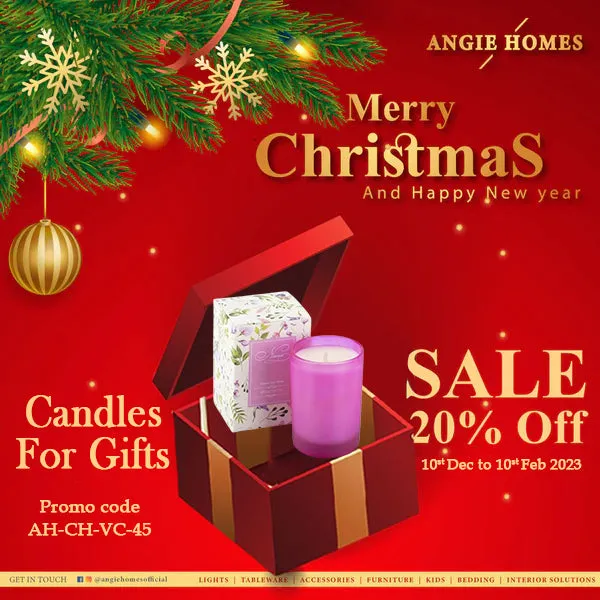 Beautiful Candle For Christmas Gift | X-mas Gift Voucher For Premium Scented Candle