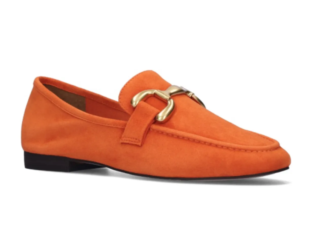 Bibi Lou Orange Suede Loafers from Zagreb - Comfortable and Stylish