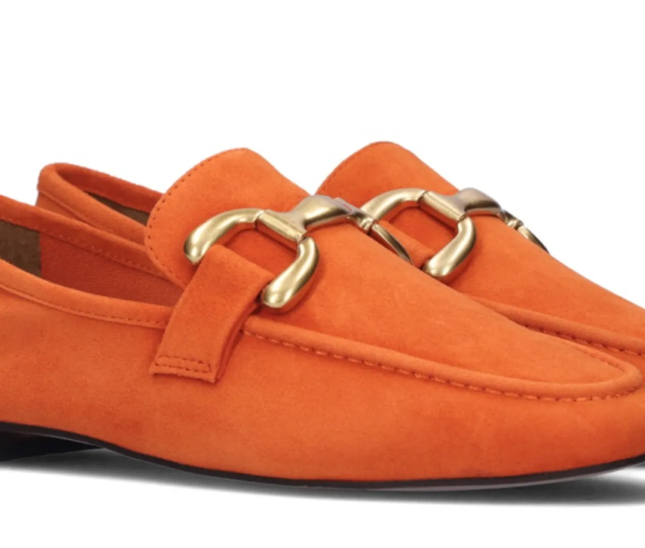 Bibi Lou Orange Suede Loafers from Zagreb - Comfortable and Stylish