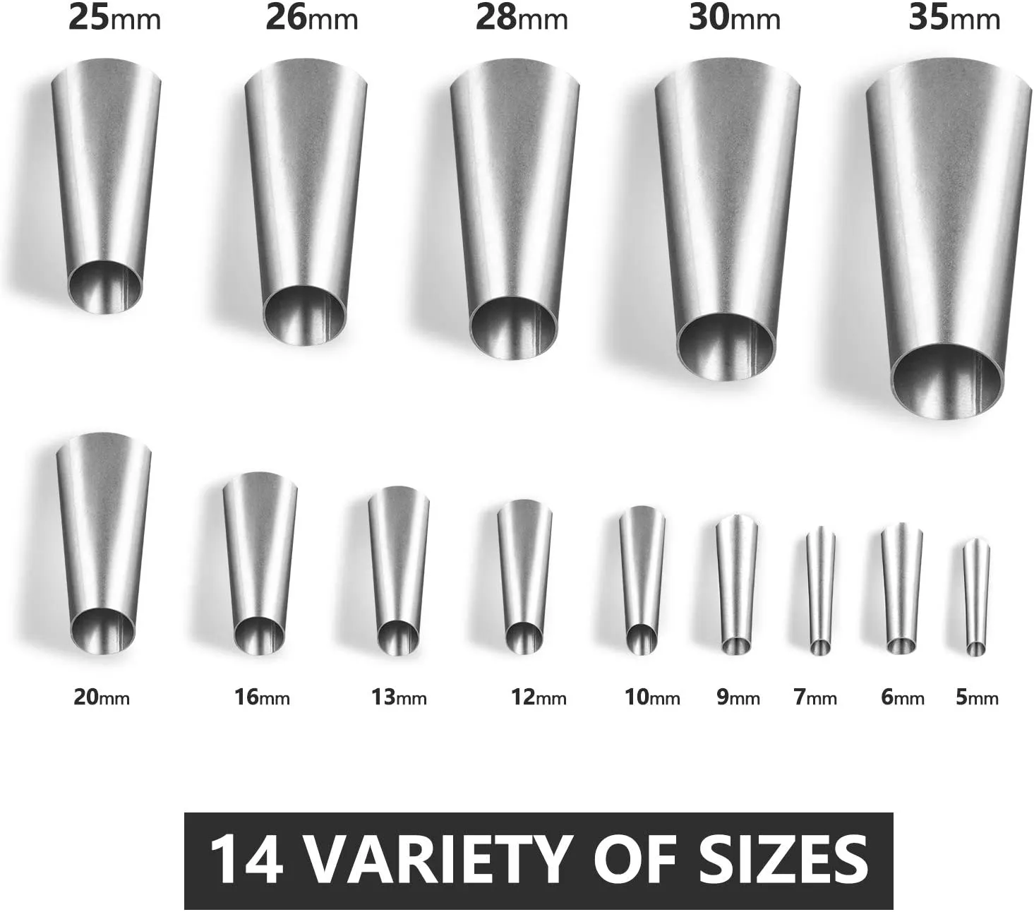 BINOAX 14Pcs Caulk Nozzle Applicator Caulking Finisher Stainless Steel Sealant Finishing Tool Kit