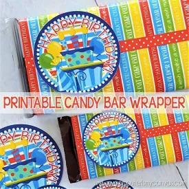 BIRTHDAY Candy Bar Wrapper {Bright} PRINTABLE