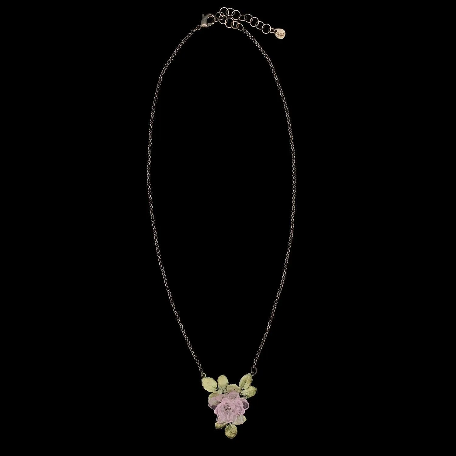 Blushing Rose Pendant - Single Flower