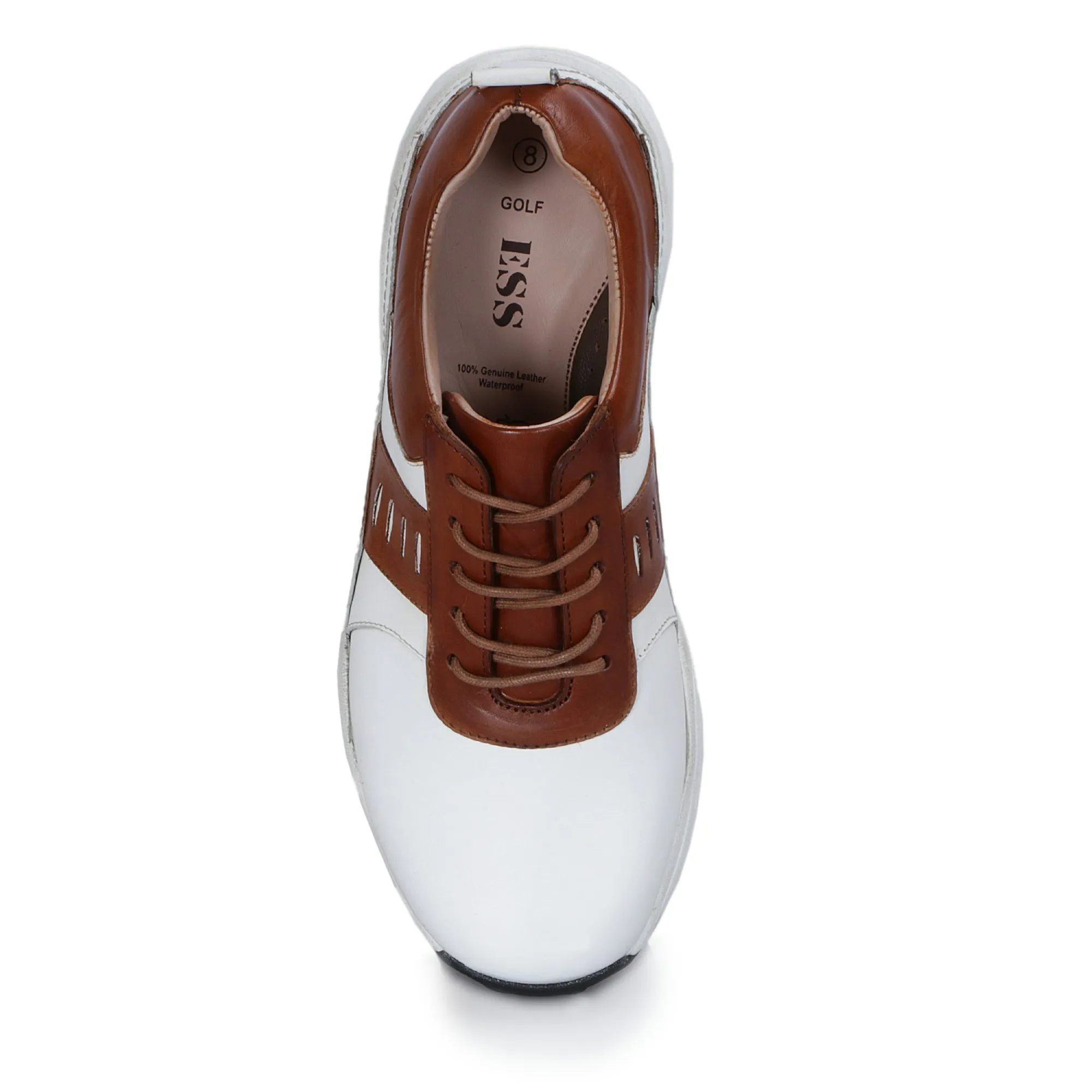 Brad White & Tan Golf Shoes