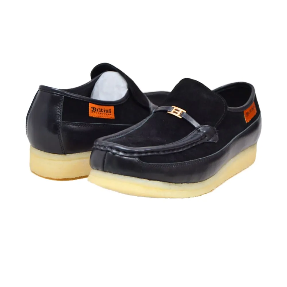British Walkers Power Plus Slip On Men's Leather and Suede Crepe Sole