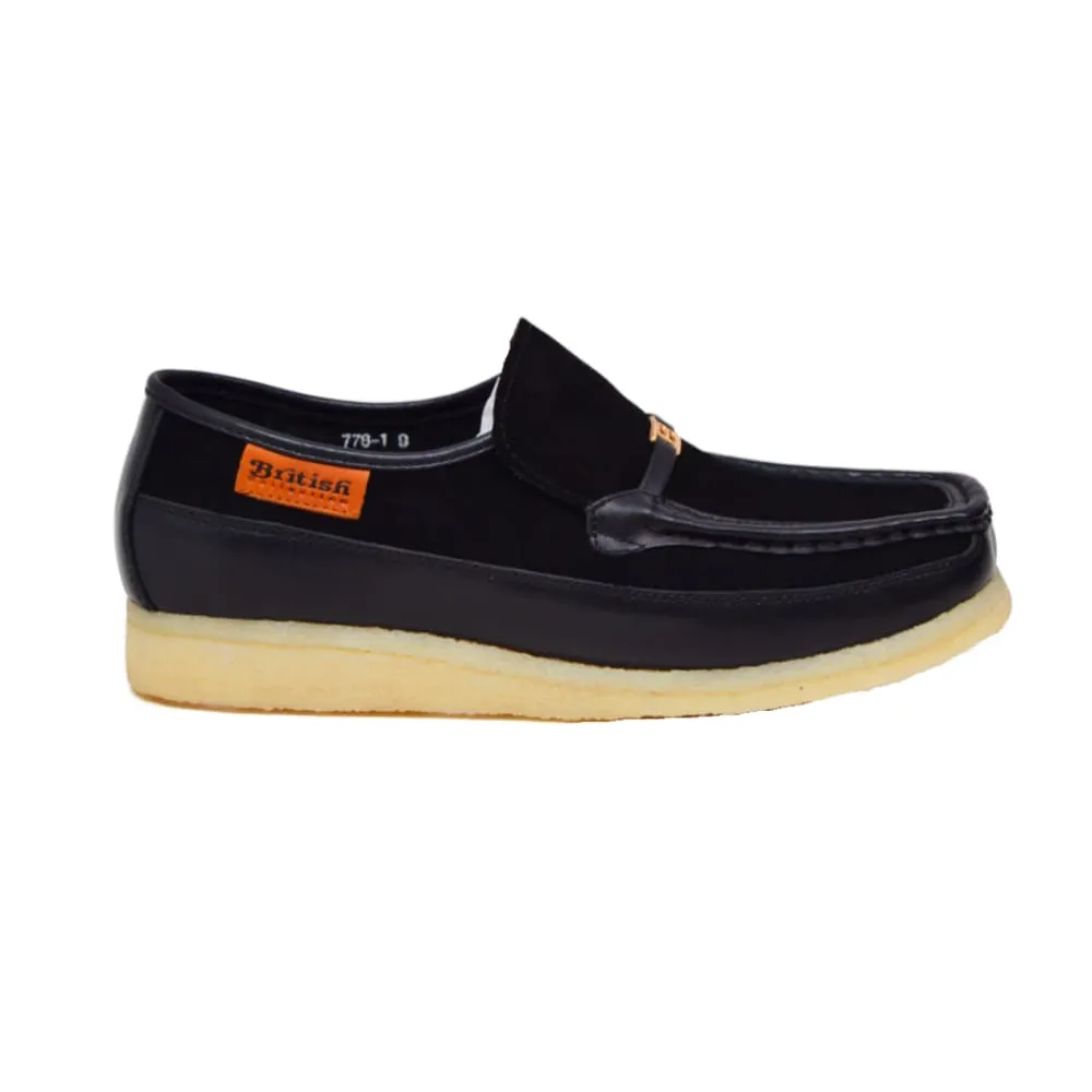 British Walkers Power Plus Slip On Men's Leather and Suede Crepe Sole