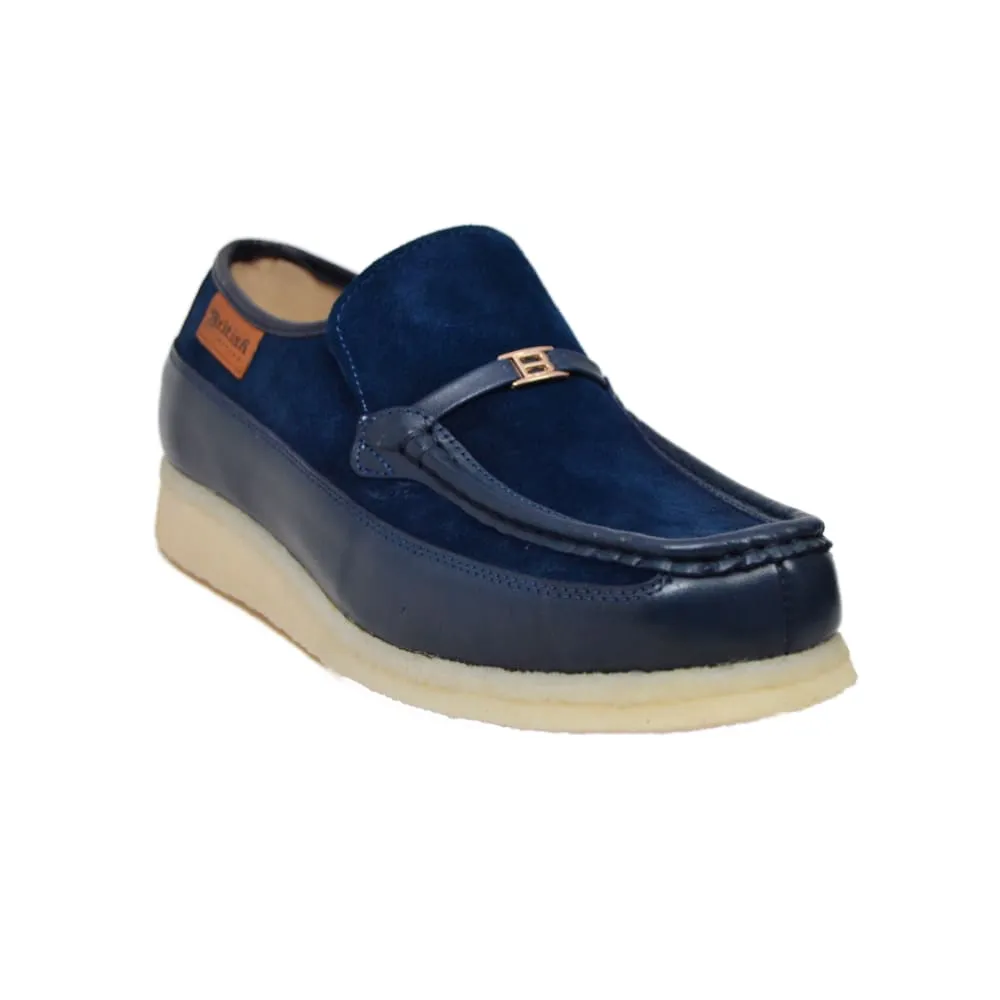 British Walkers Power Plus Slip On Men's Leather and Suede Crepe Sole