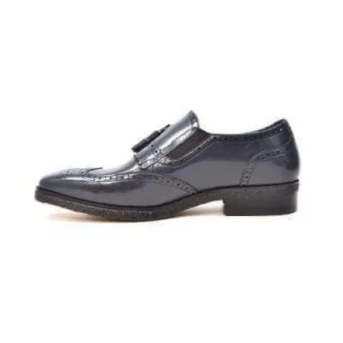 British Walkers Rick Men's Navy Leather Slip On