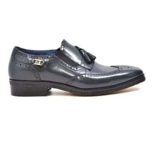 British Walkers Rick Men's Navy Leather Slip On