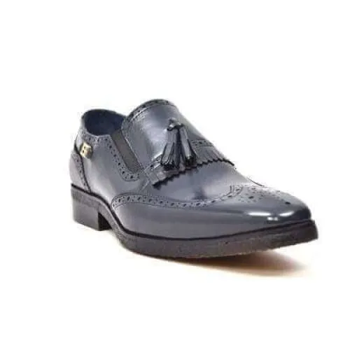 British Walkers Rick Men's Navy Leather Slip On