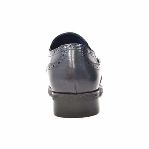 British Walkers Rick Men's Navy Leather Slip On