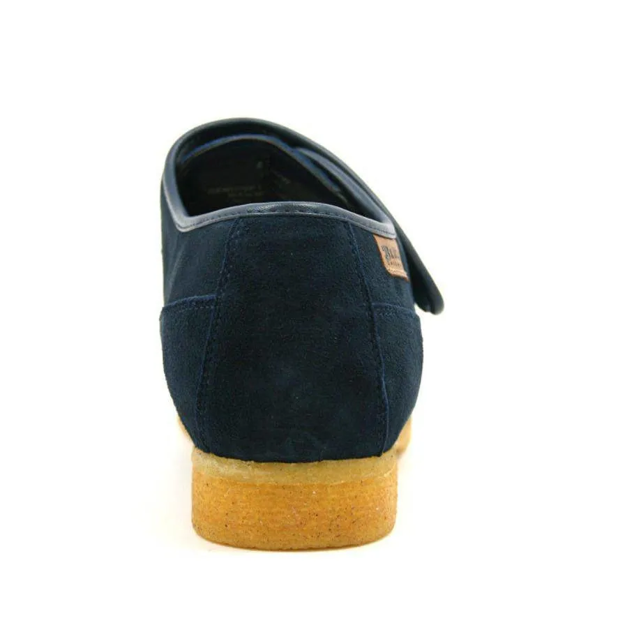 British Walkers Royal Men's Black and Navy Leather and Suede With Velcro Strap