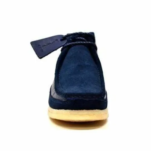 British Walkers Walker 100 Wallabee Boots Men's Navy Blue Suede and Leather