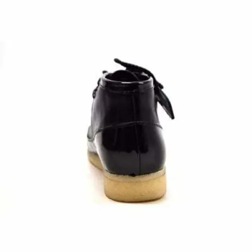 British Walkers Wallabee Boots Men's Walker 100 Black Patent Leather High Tops