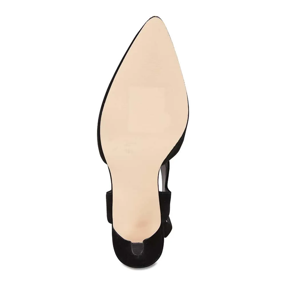 Capture Heel in Black Suede