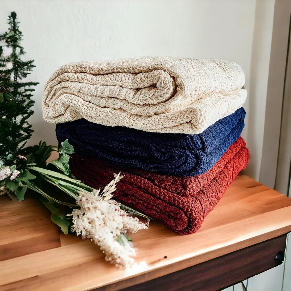 Claret Knit Sweater Throw by Gia Roma