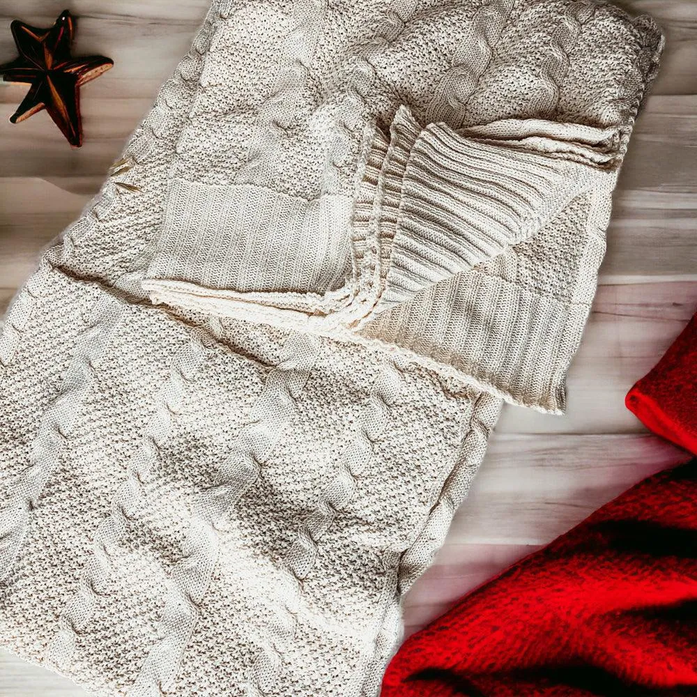 Claret Knit Sweater Throw by Gia Roma