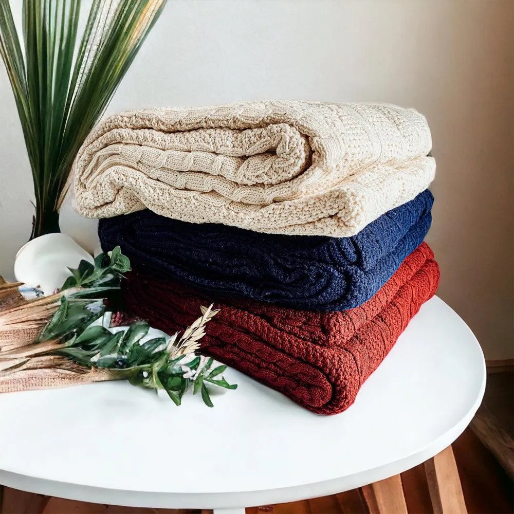 Claret Knit Sweater Throw by Gia Roma