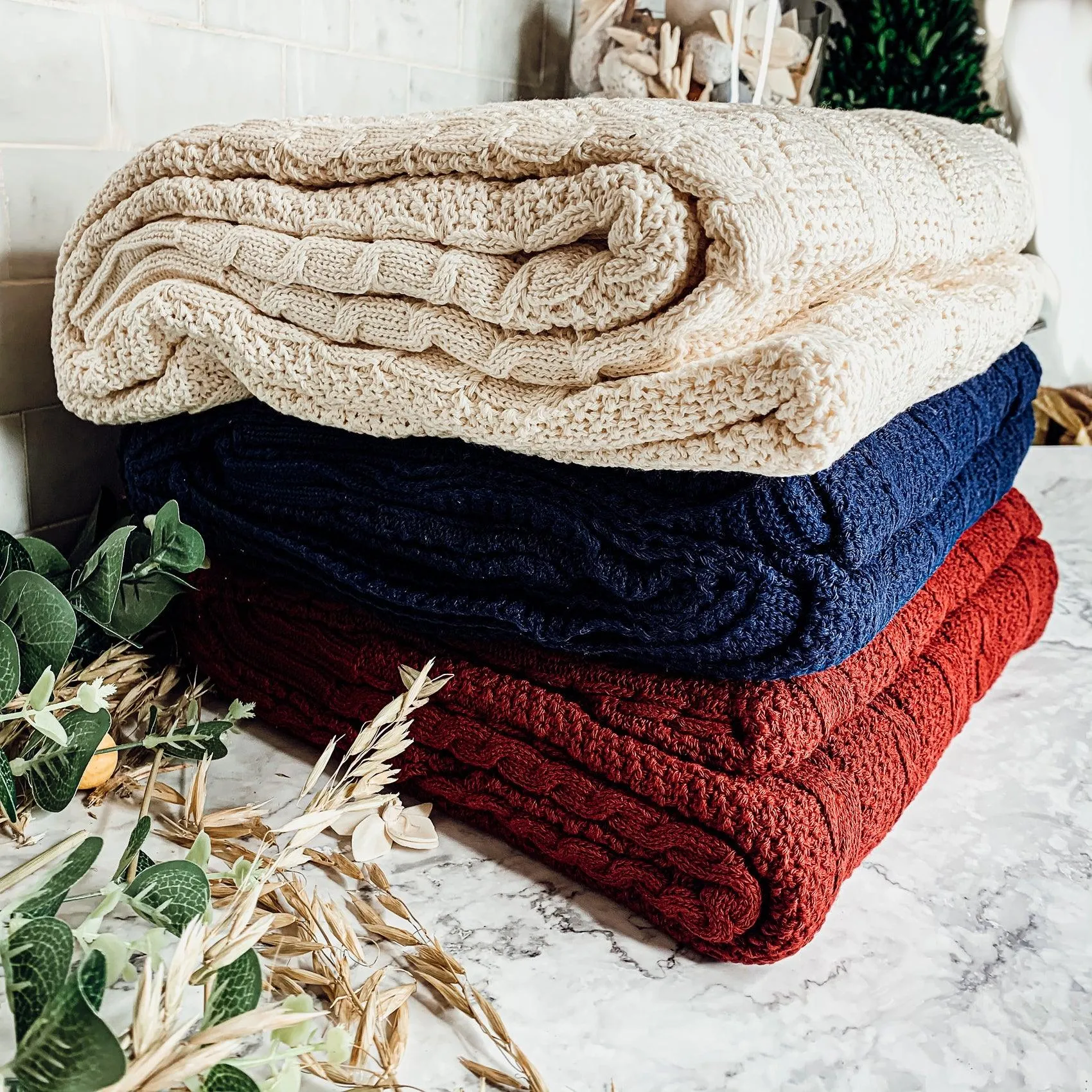 Claret Knit Sweater Throw by Gia Roma
