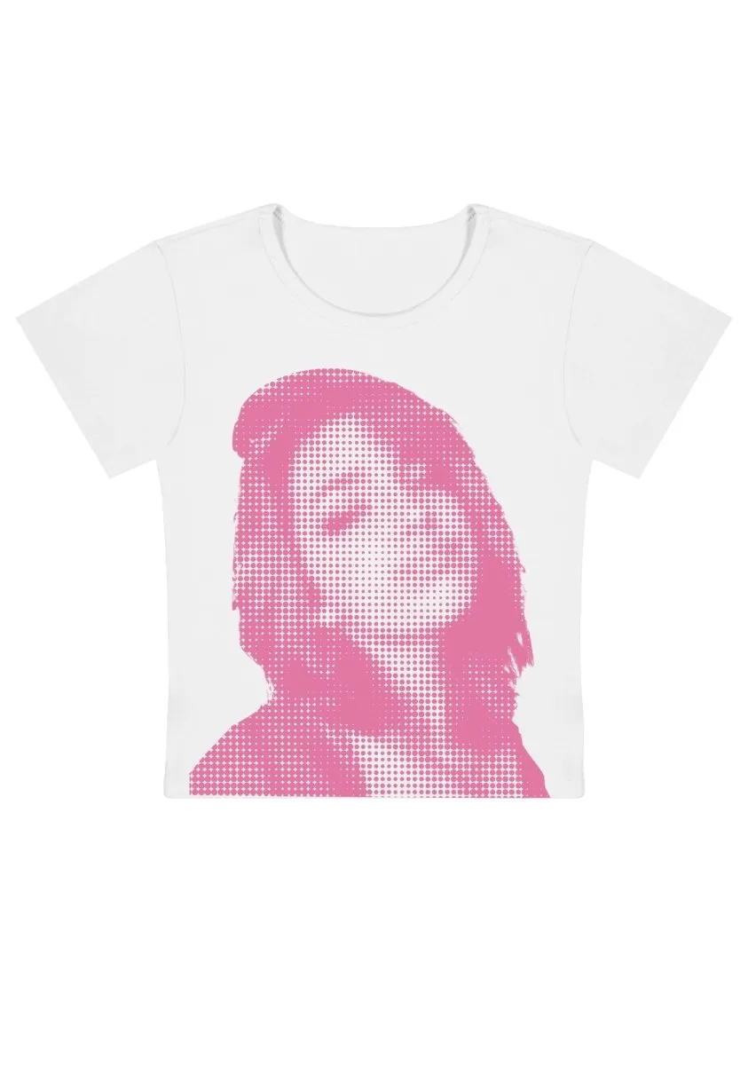 Custom Pixel Portrait Y2k Baby Tee