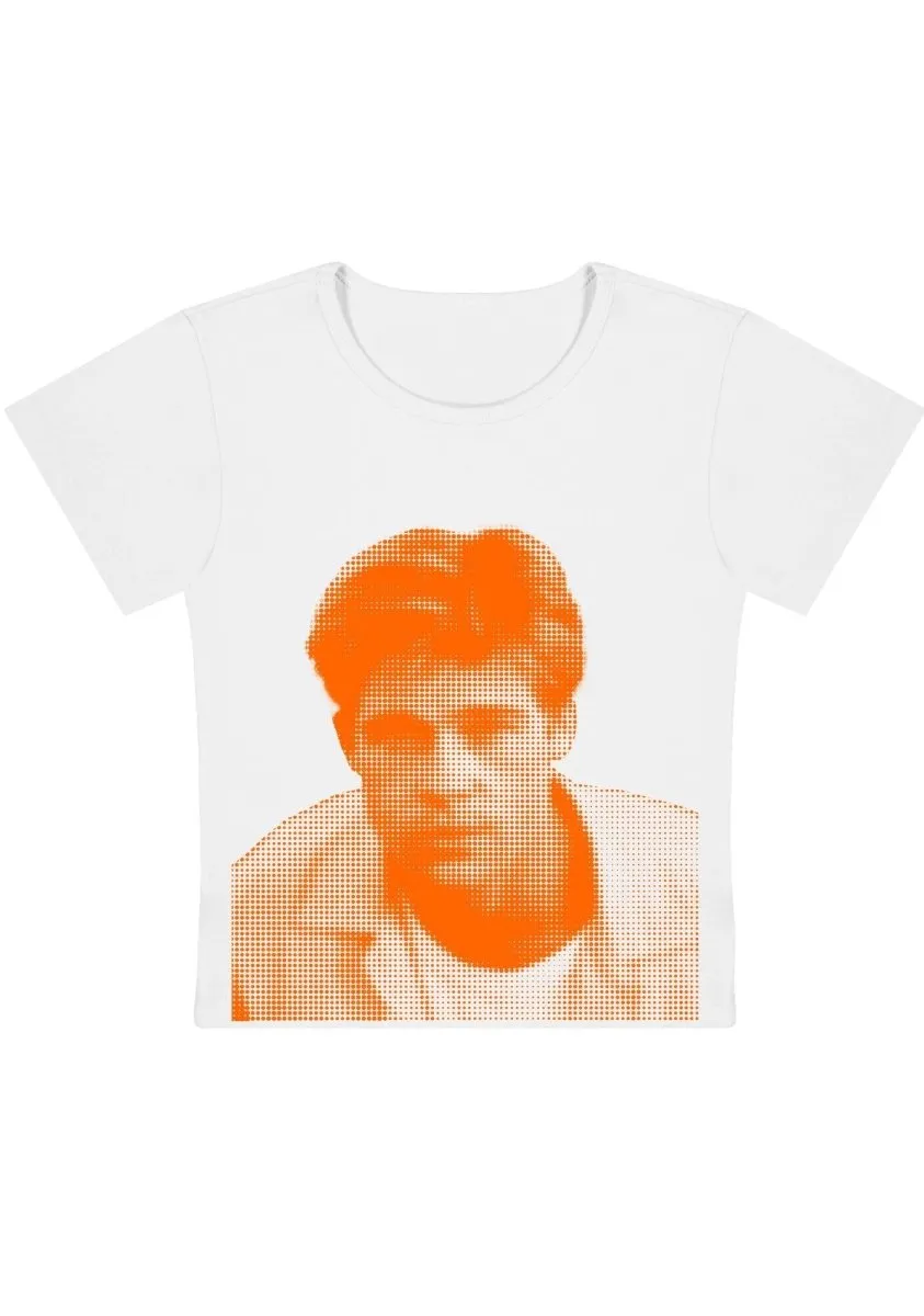 Custom Pixel Portrait Y2k Baby Tee
