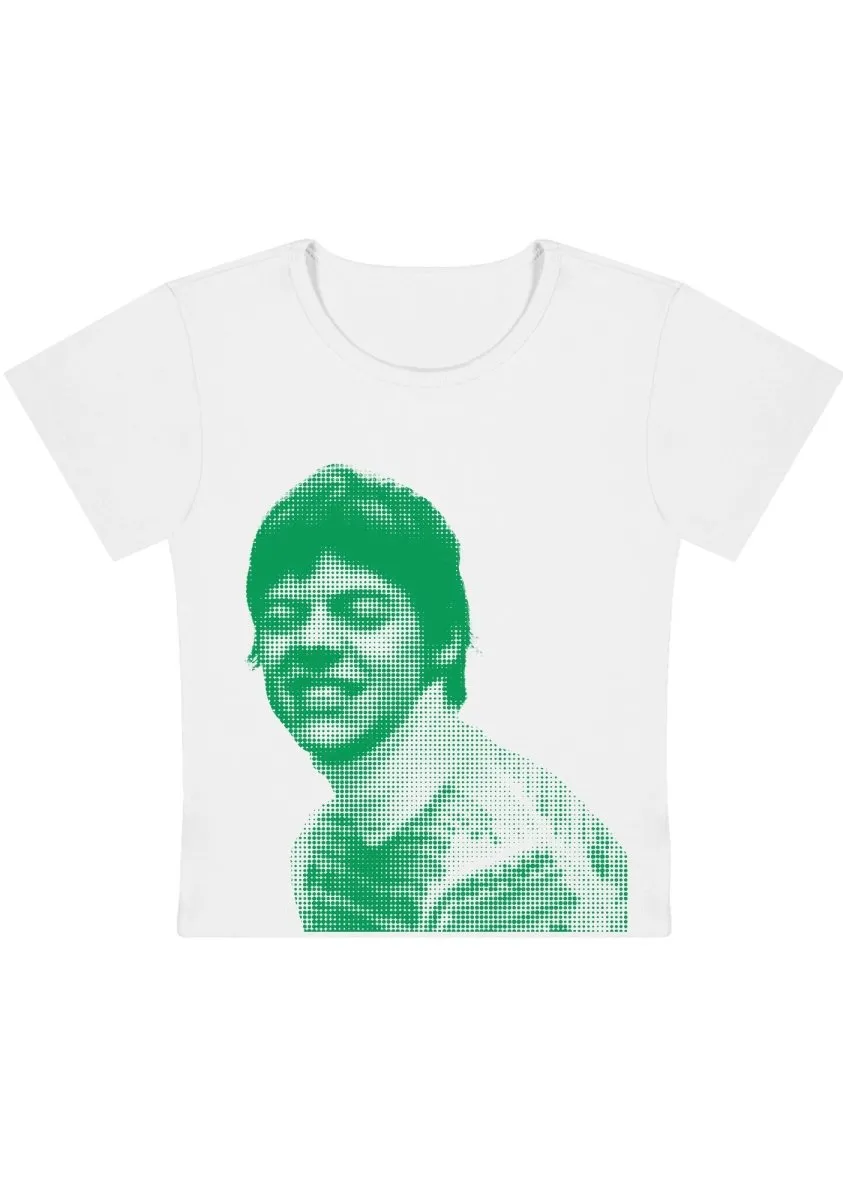 Custom Pixel Portrait Y2k Baby Tee