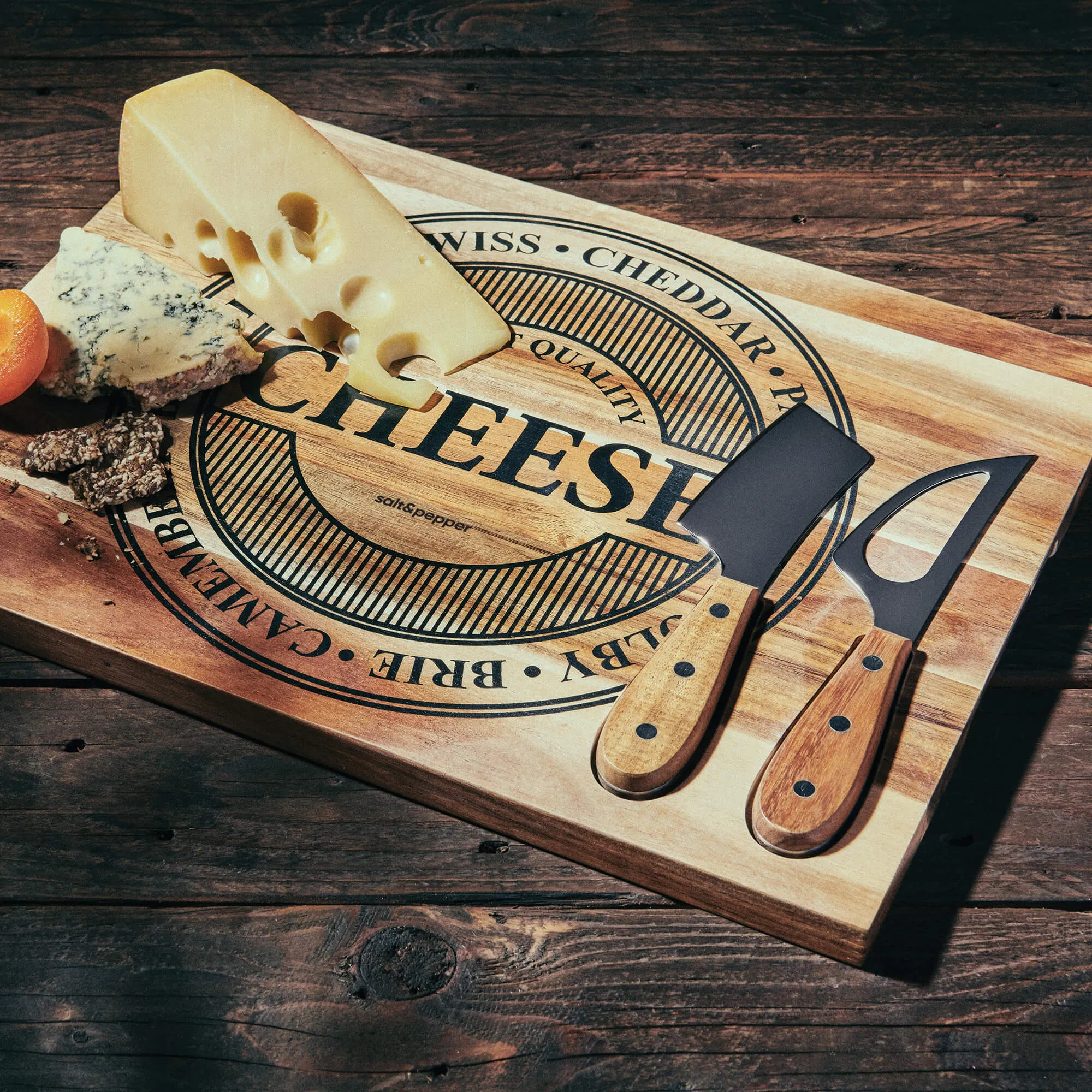 Fromage Serving Board with Knives 40 x 30cm