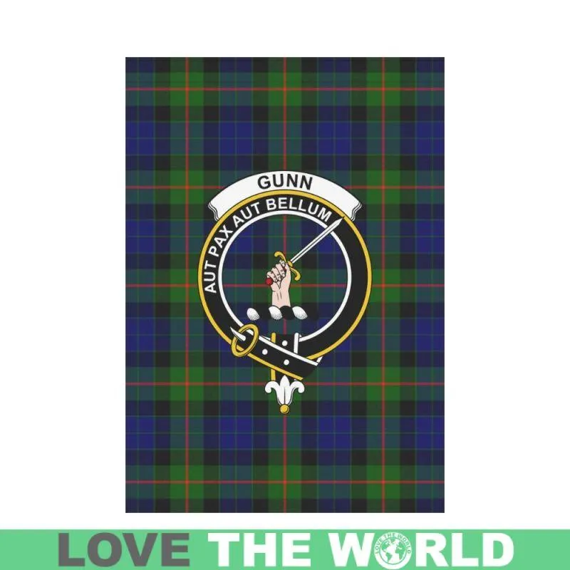 Gunn Tartan Clan Badge Garden Flag K7