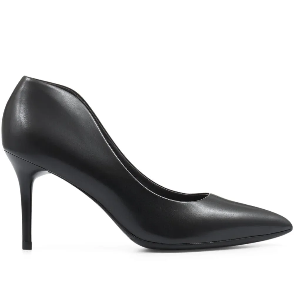 Heeled Leather Court Shoes - BEL31504 / 318 265