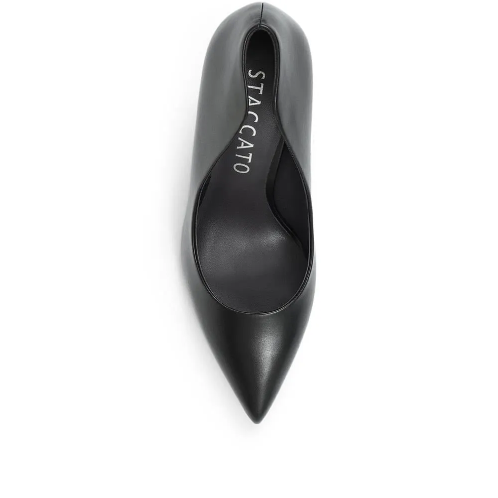 Heeled Leather Court Shoes - BEL31504 / 318 265