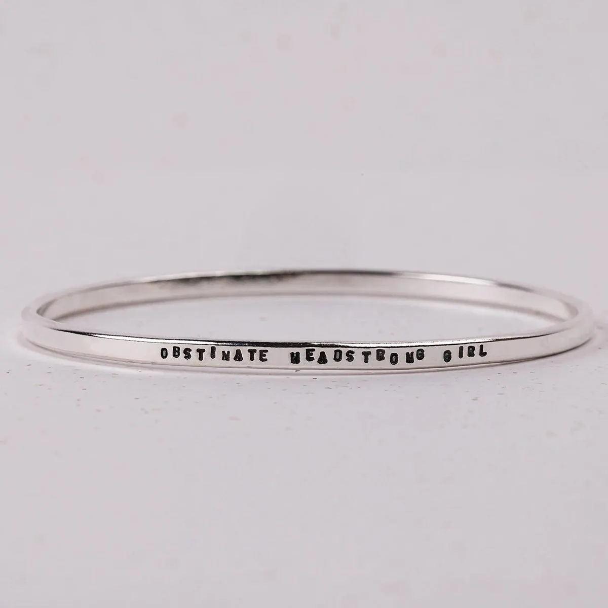 Jane Austen Quote Bracelet 'Obstinate Headstrong Girl'