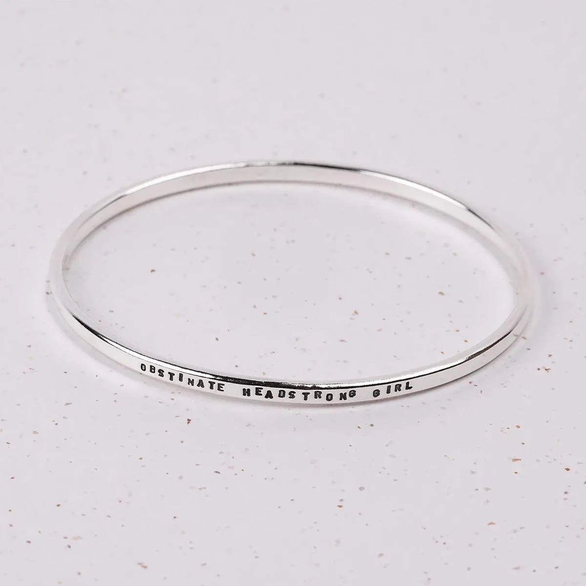 Jane Austen Quote Bracelet 'Obstinate Headstrong Girl'