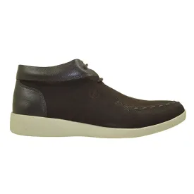 Johnny Famous Bally Style Soho Men's Cafe Brown Elephant Leather High Tops