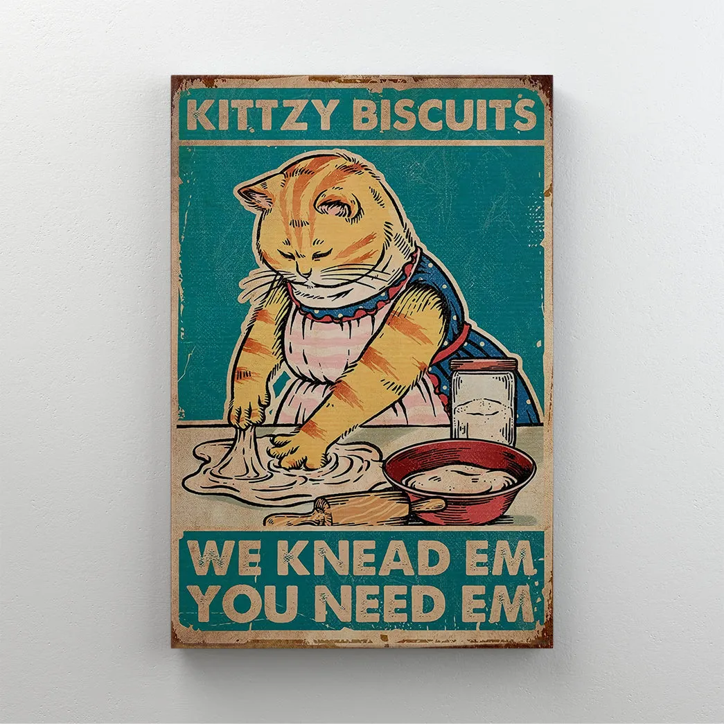 Kittzy Biscuits Canvas With Frame