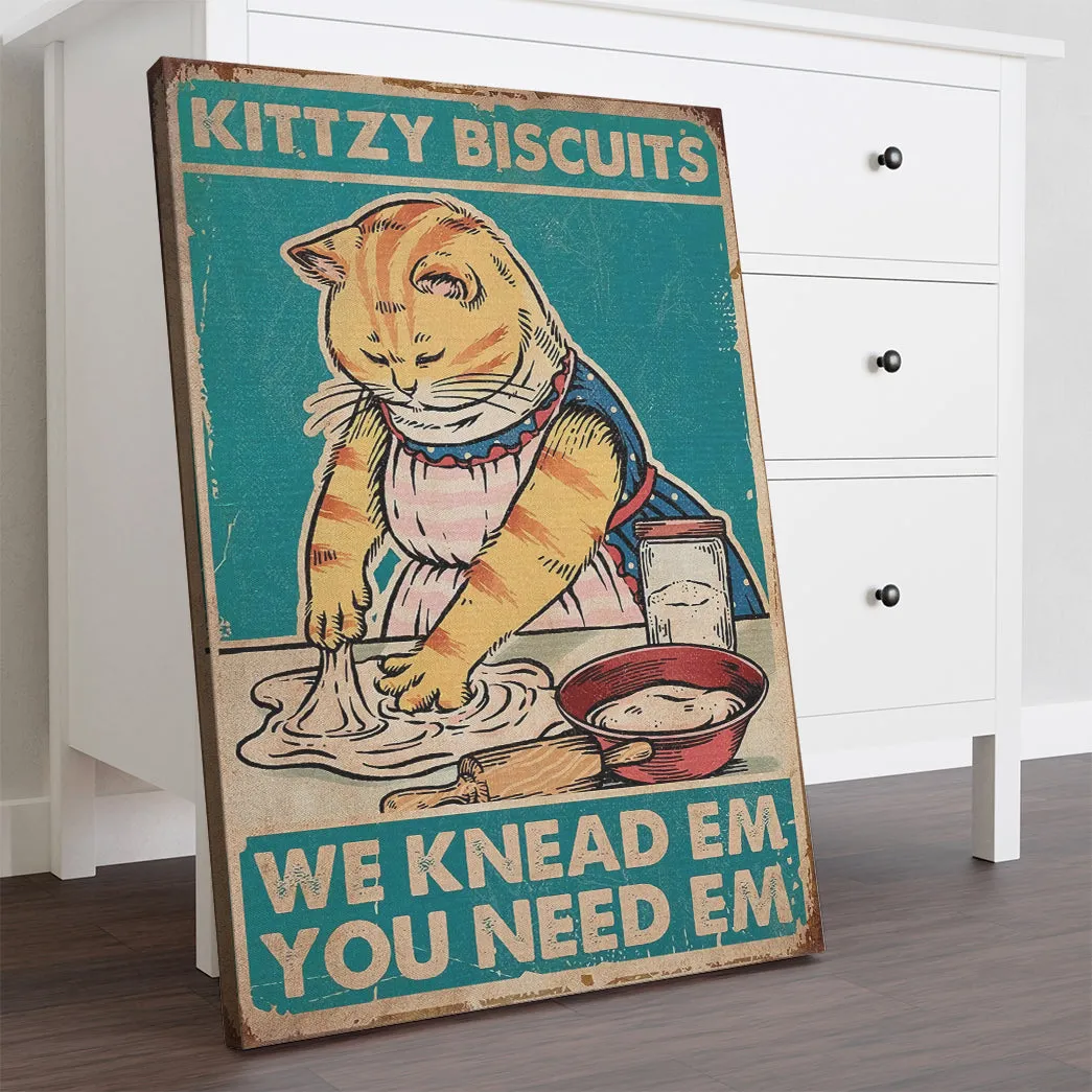 Kittzy Biscuits Canvas With Frame