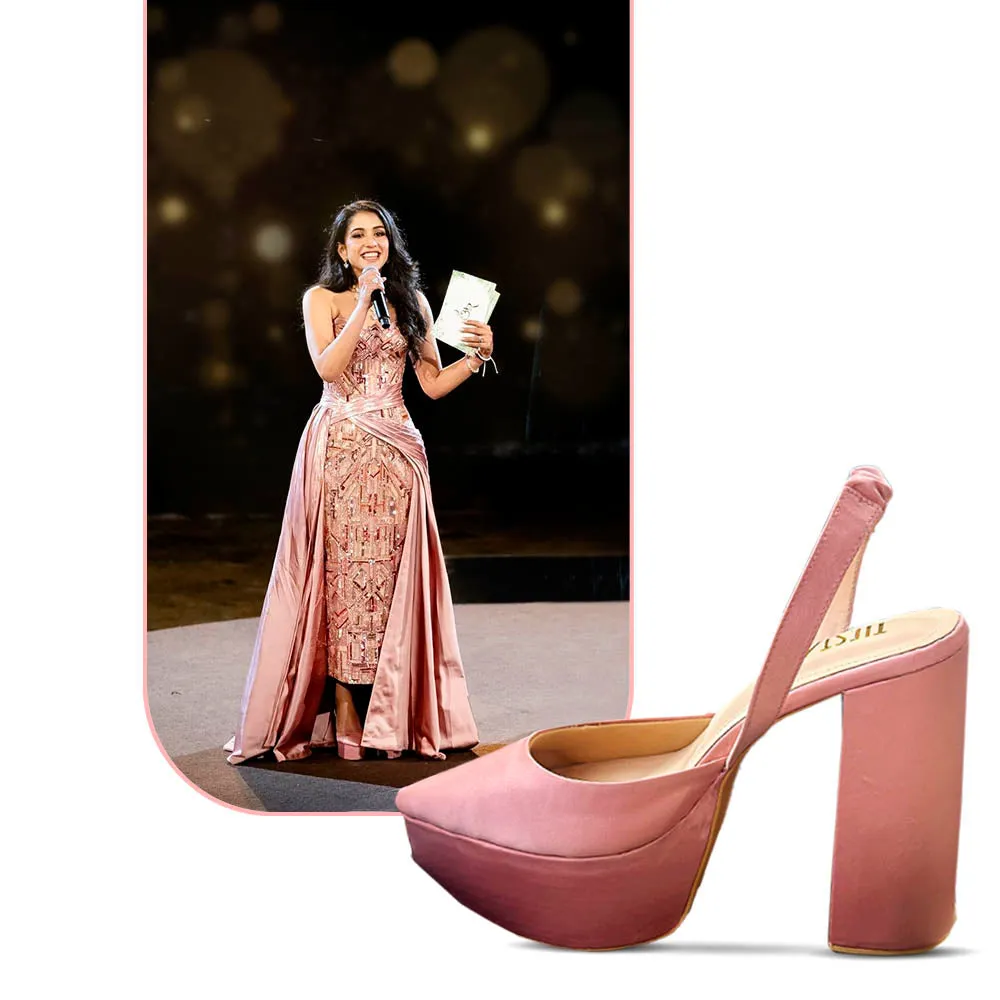 Lavender Block Heels I Tiesta Shoes