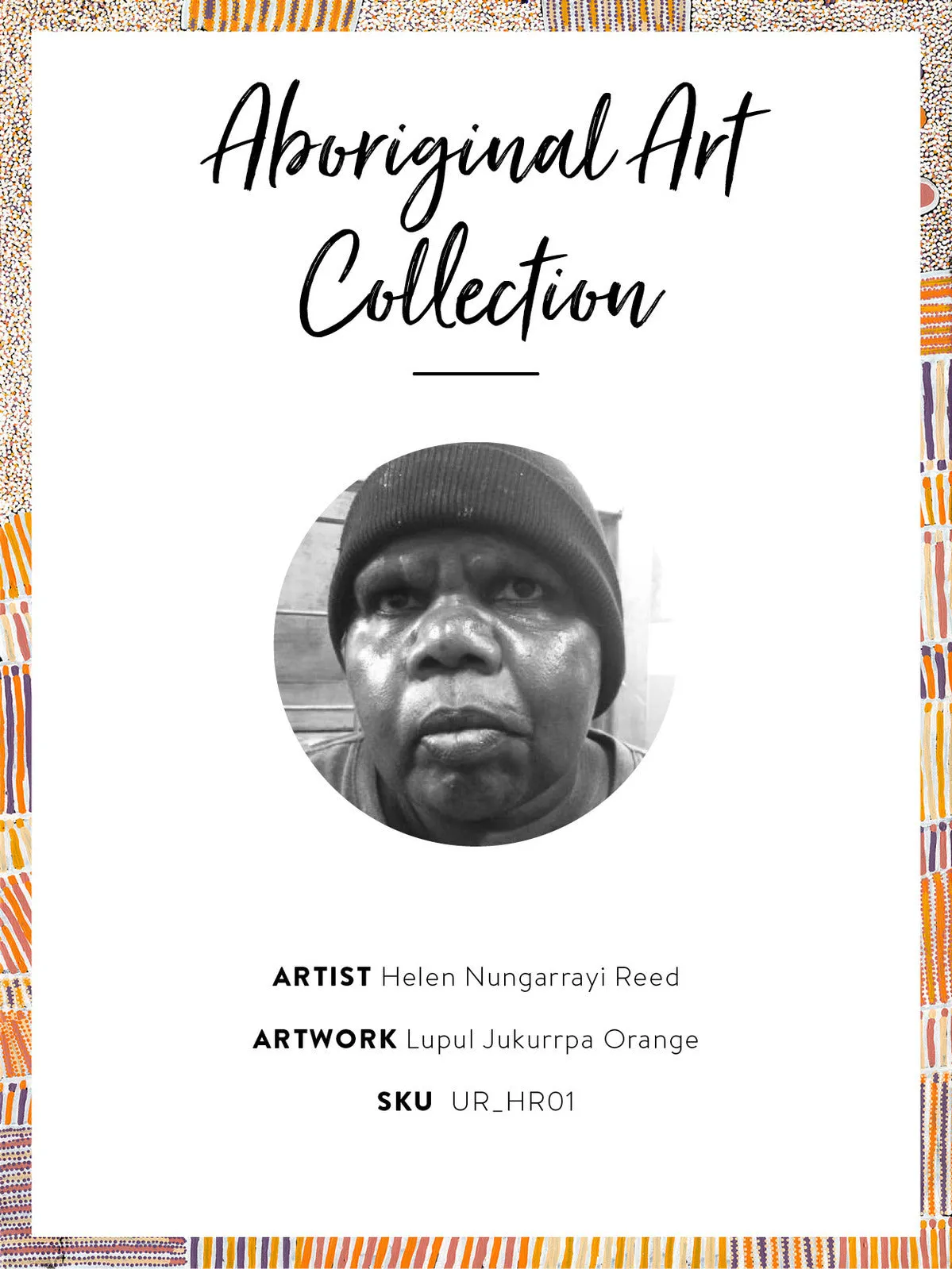 Lupul Jukurrpa Orange Unframed Art Print