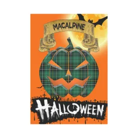 MacAlpine Ancient Tartan Jack O' Lantern Garden Flag / Halloween Home Decor NN6