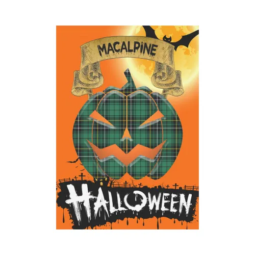 MacAlpine Ancient Tartan Jack O' Lantern Garden Flag / Halloween Home Decor NN6