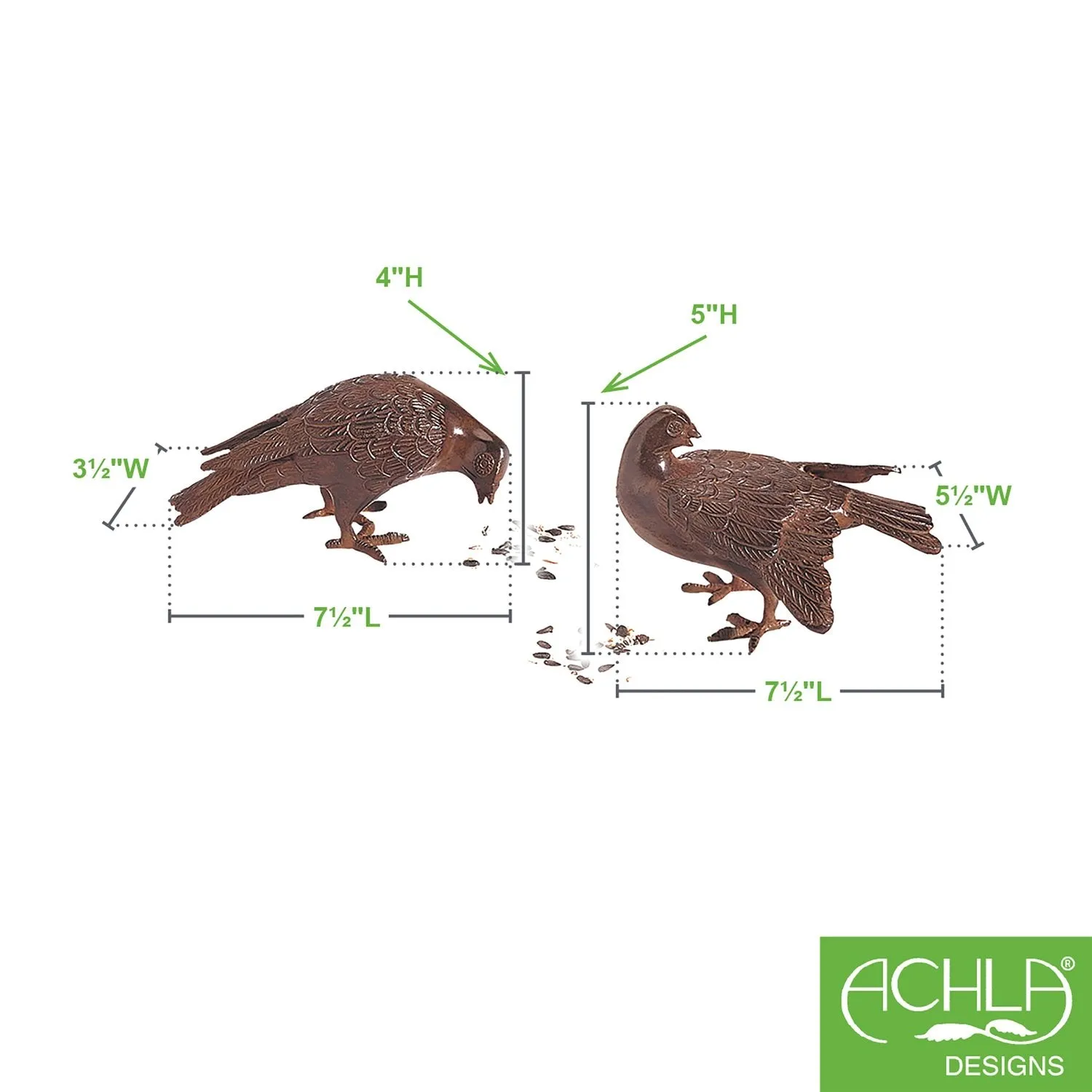Pair of Doves Garden Statue - Achla Designs