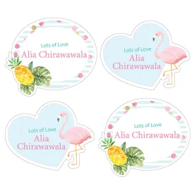 Personalised Gift Stickers -  Flamingo, Set of 30