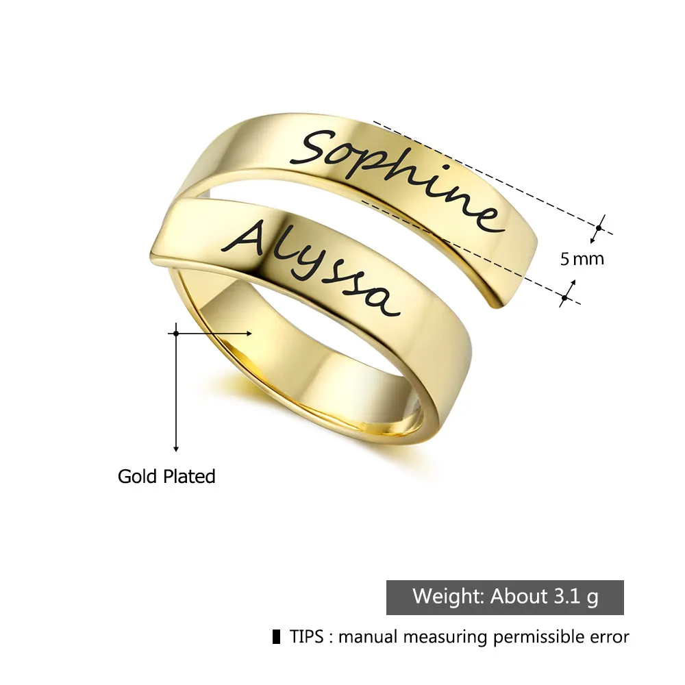 Personalized Couple Name Ring Gift For Her