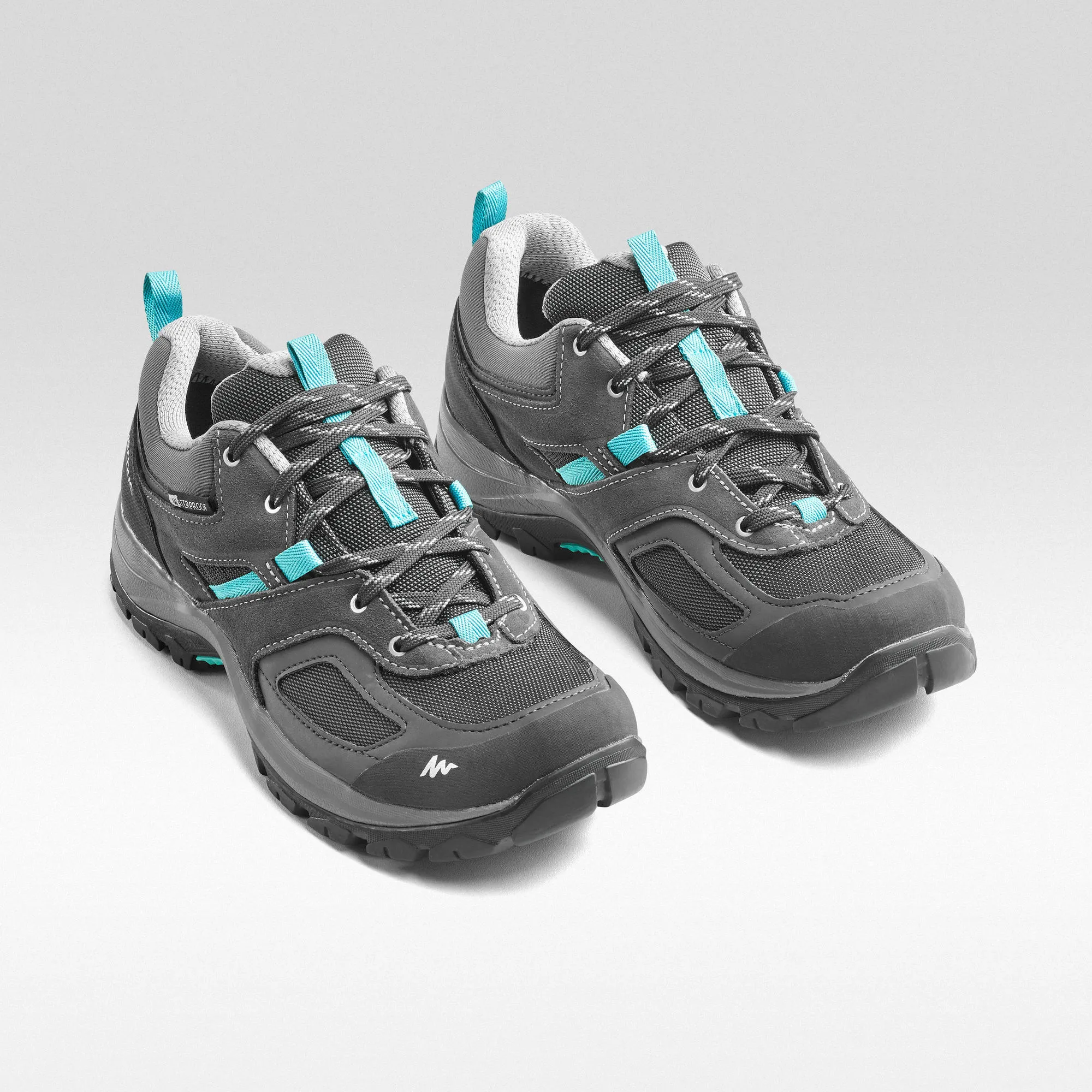 Quechua Women's Waterproof Mountain Walking Shoes - MH100 - Grey Blue