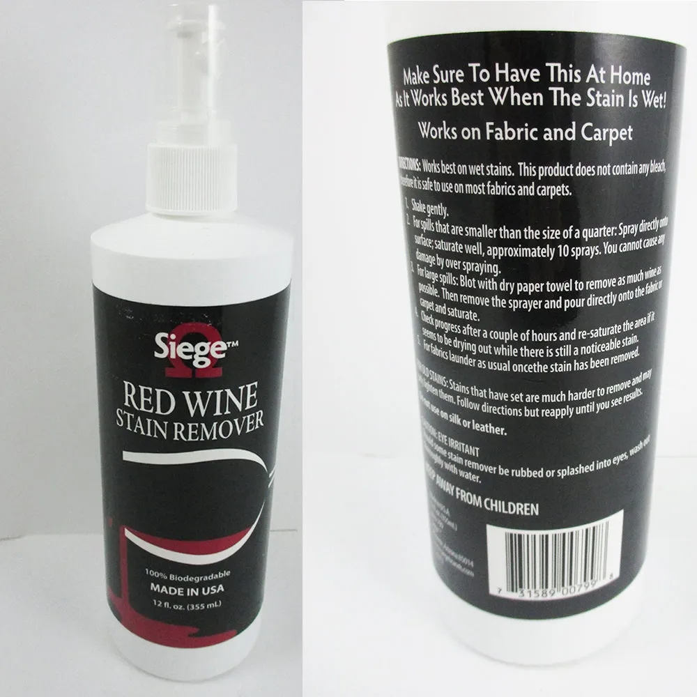 Red Wine Stain Remover 12oz Cleaner Spray Biodegradable No Bleach Clean GREAT!